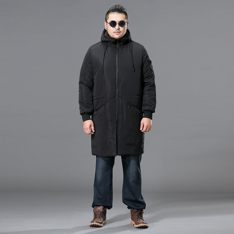 Herren Lange Steppparka mit Kapuze und verdecktem Reißverschluss Shop Nory