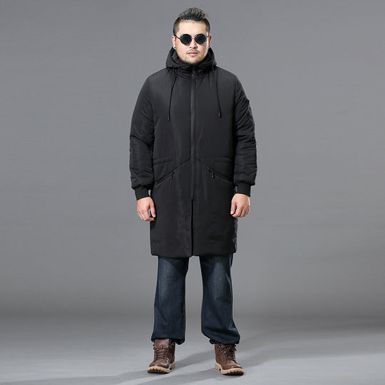 Herren Lange Steppparka mit Kapuze und verdecktem Reißverschluss Shop Nory