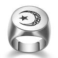 Herren Siegelring mit kunstvollem Mond- und Sternmotiv Shop Nory