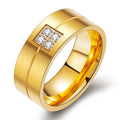 Herren Ring mit elegantem Design und funkelndem Kristallelement Shop Nory