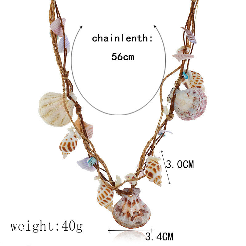 Böhmische Halskette Mit Muschelanhänger | Shop Nory