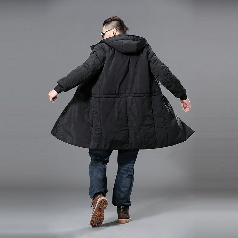Herren Lange Steppparka mit Kapuze und verdecktem Reißverschluss Shop Nory