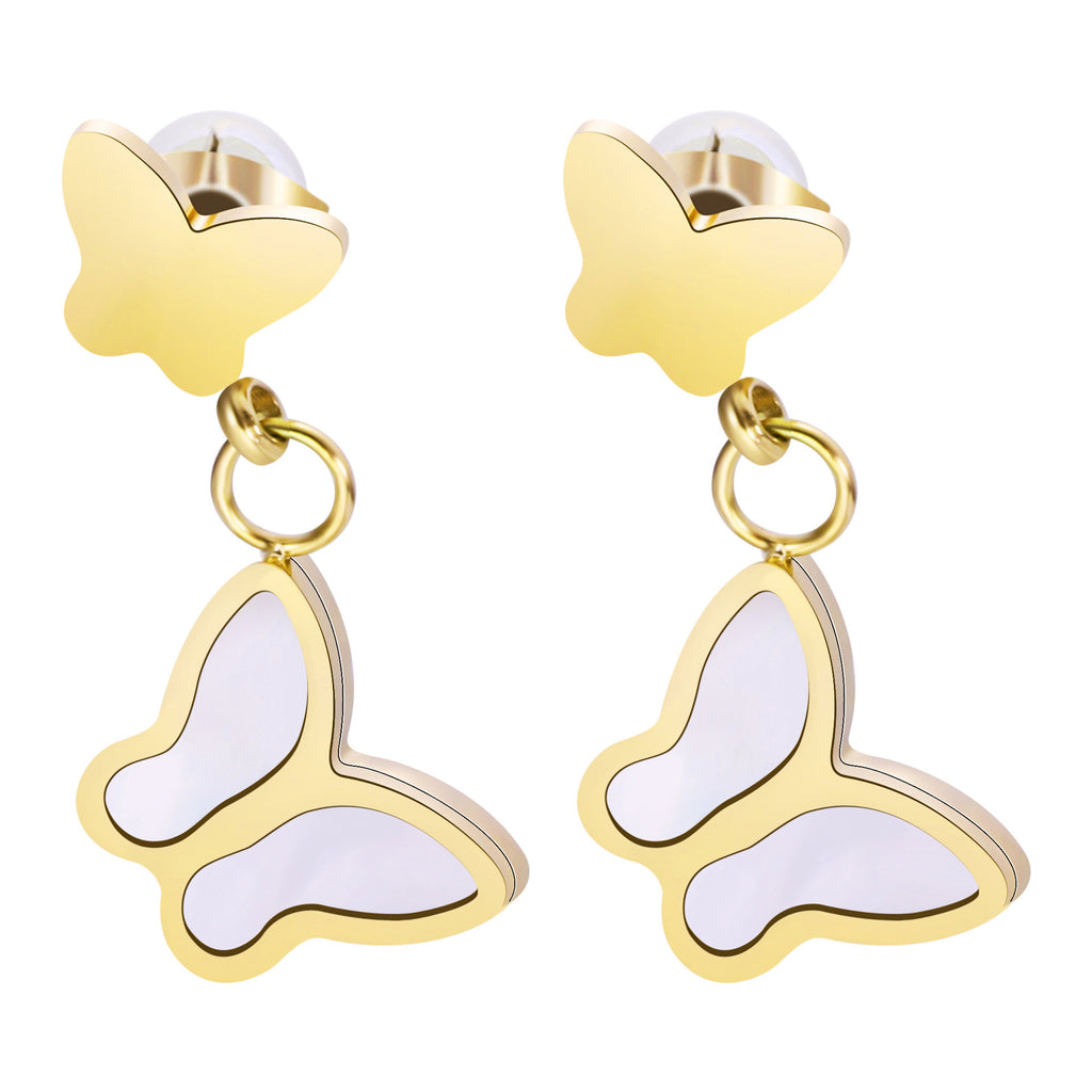 Damen Ohrhänger mit verspieltem Schmetterlingsdesign und elegantem Roségold-Shop Nory
