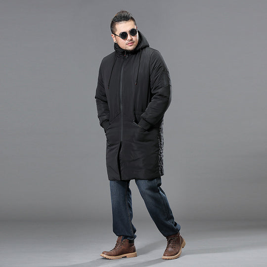 Herren Lange Steppparka mit Kapuze und verdecktem Reißverschluss Shop Nory