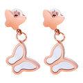 Damen Ohrhänger mit verspieltem Schmetterlingsdesign und elegantem Roségold-Shop Nory