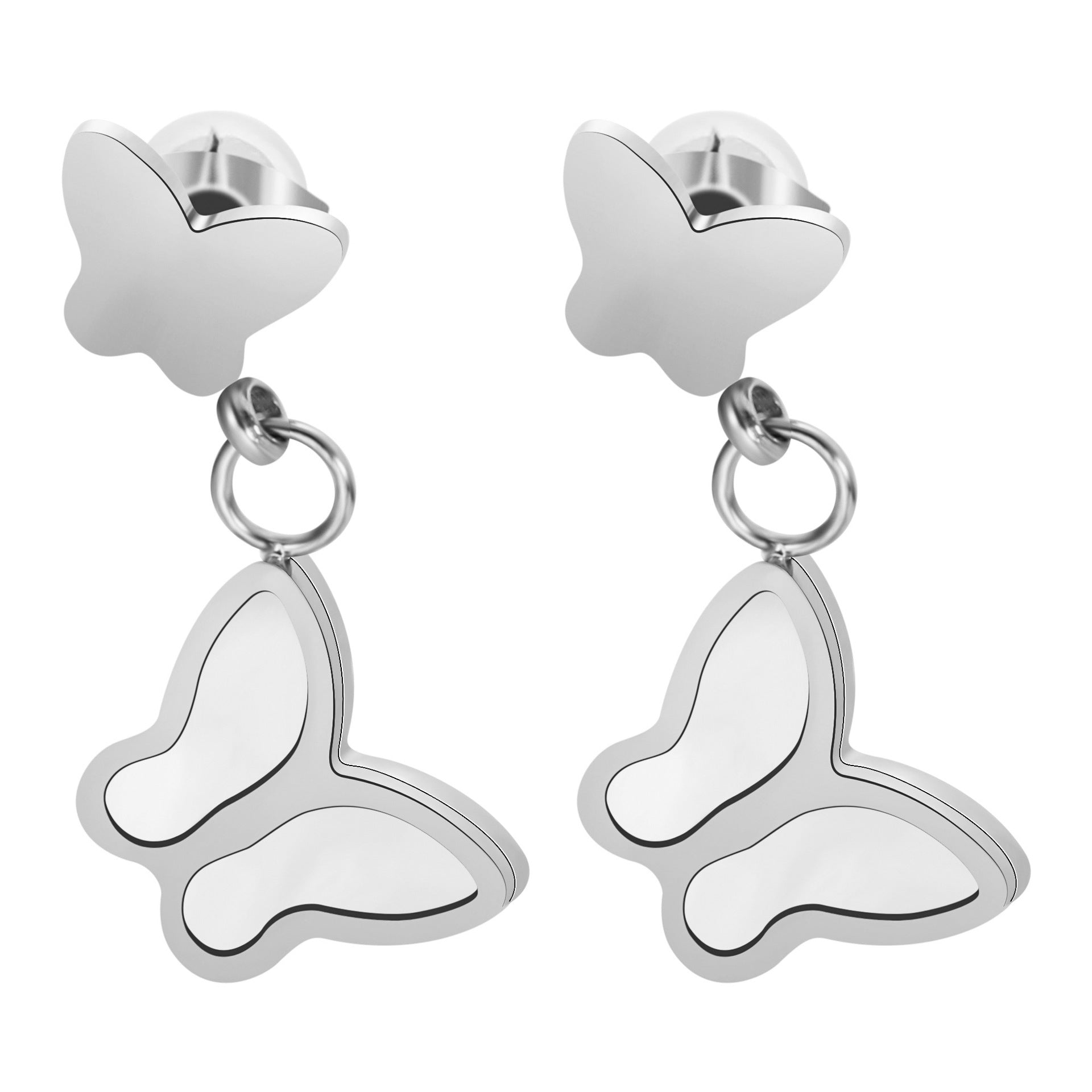 Damen Ohrhänger mit verspieltem Schmetterlingsdesign und elegantem Roségold-Shop Nory