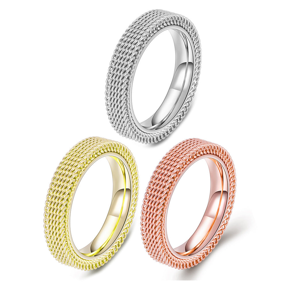 Damen Ring mit modernem Netzdesign Shop Nory
