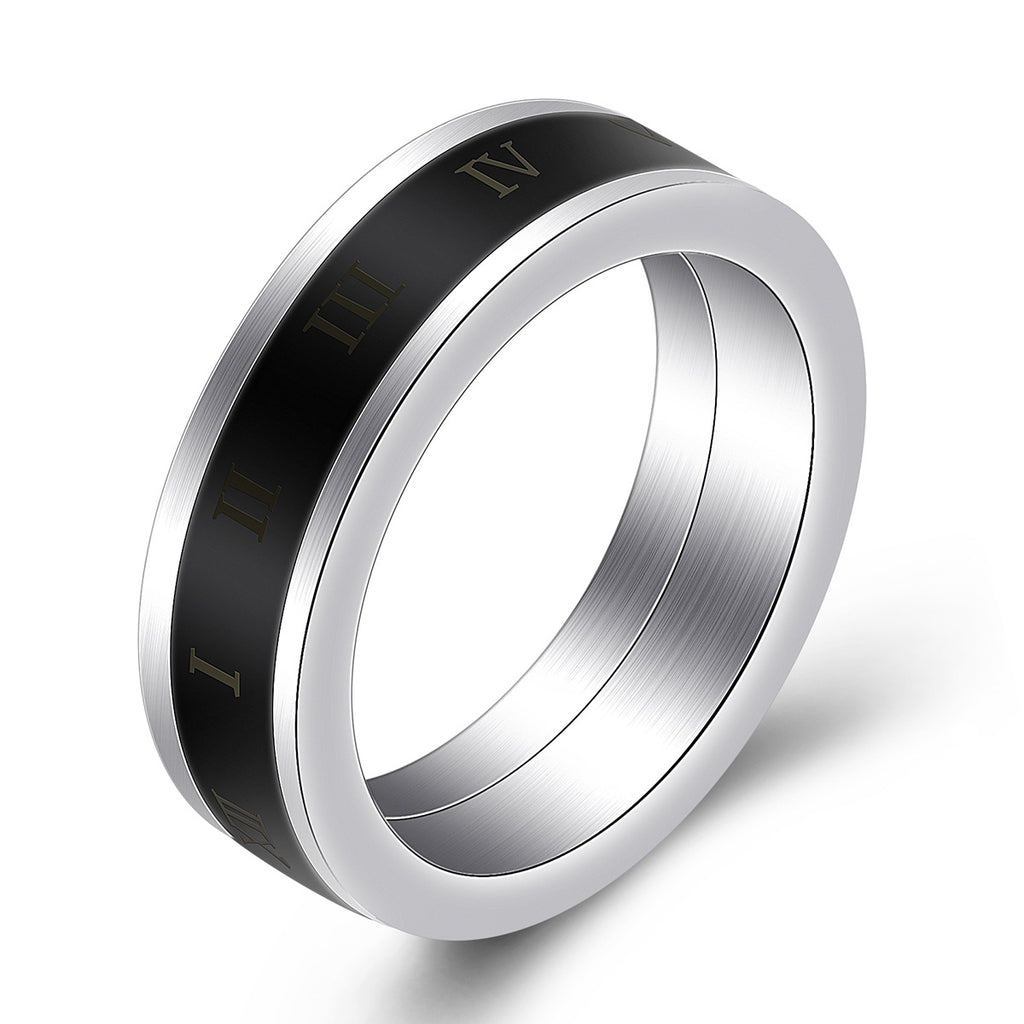 Damen Ring mit elegantem, minimalistischen Design und klassischen römischen Ziffern Shop Nory