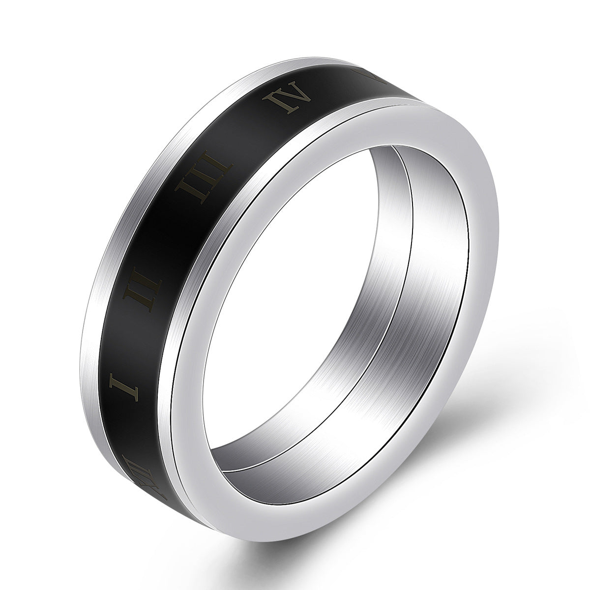 Damen Ring mit elegantem, minimalistischen Design und klassischen römischen Ziffern Shop Nory