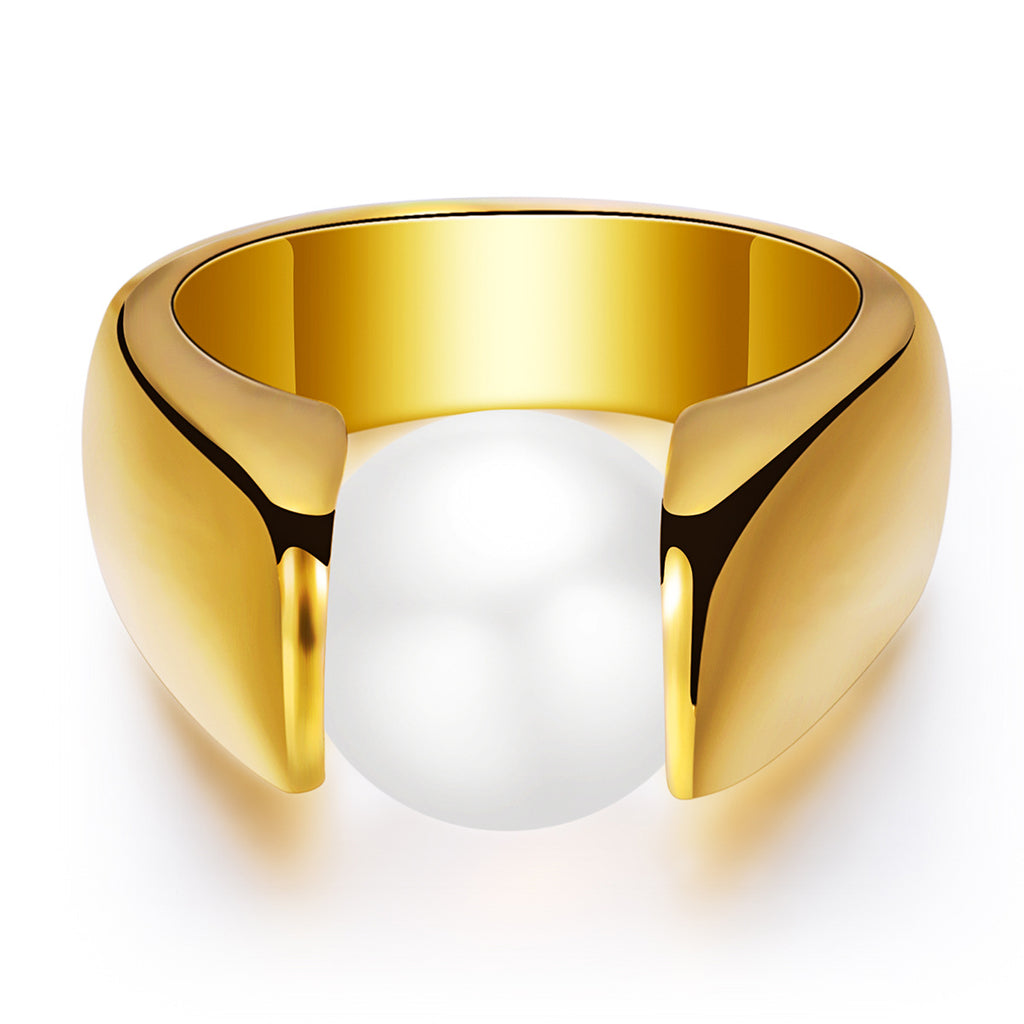 Damen Ring mit integriertem Perlen-Element Shop Nory