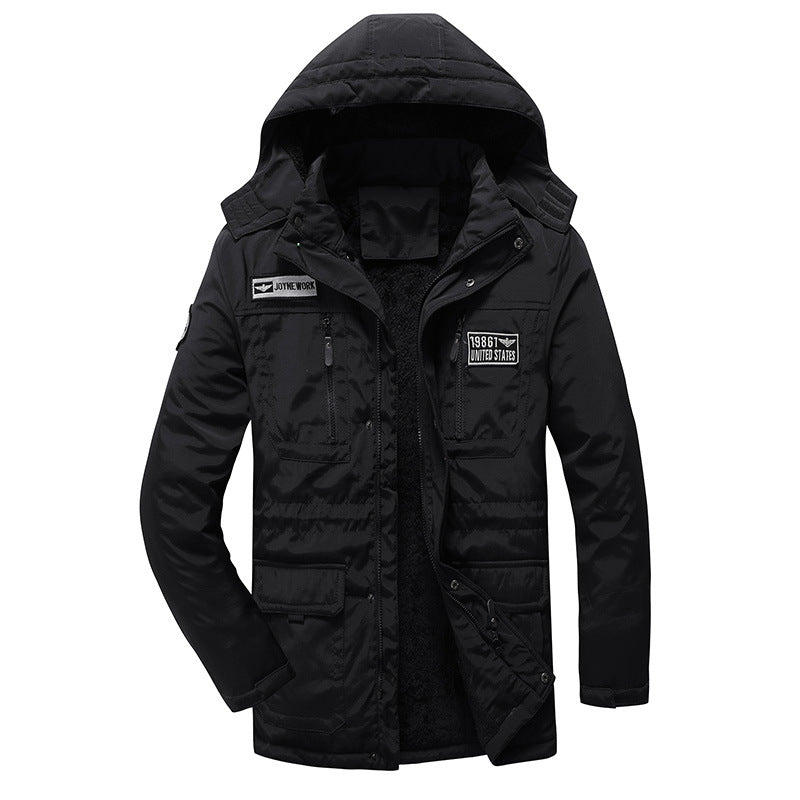 Herren gefütterte Militärparka mit Kapuze, Thermo-Fütterung und Multifunktionstaschen Shop Nory