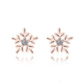 Damen-Ohrstecker mit filigranem Schneeflocken-Design und funkelndem Zirkonia Shop Nory