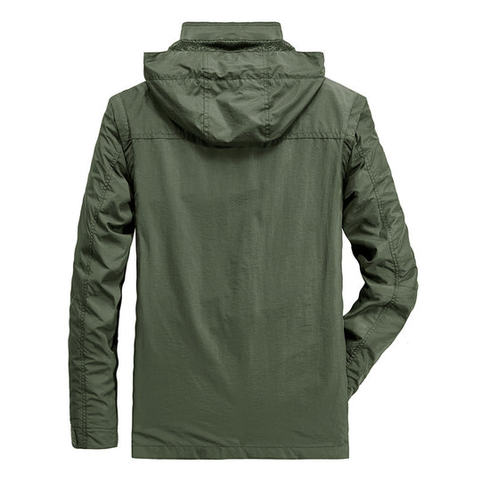 Herren leichter Fieldparka mit Kapuze, Multifunktionstaschen und atmungsaktivem Mesh‑Futter Shop Nory