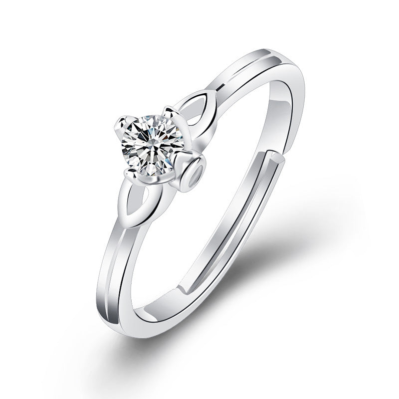 Damenring mit filigranem Design und strahlendem Zirkonia Shop Nory
