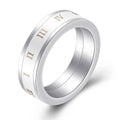 Damen Ring mit elegantem, minimalistischen Design und klassischen römischen Ziffern Shop Nory
