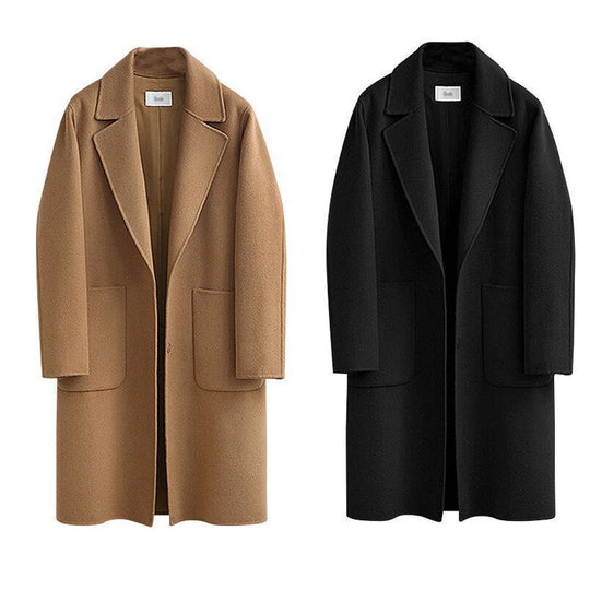 Damen Oversized Wollmix-Mantel mit Reverskragen und aufgesetzten Taschen Shop Nory