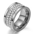 Damen Ring mit funkelnden Kristallen und eleganter Oberfläche Shop Nory