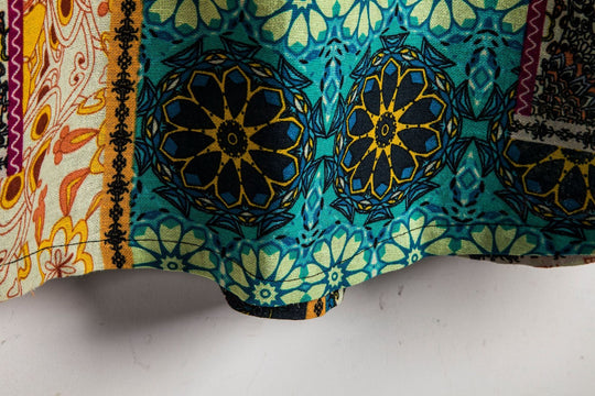 Herren Kurzarmhemd mit kreativem Patchwork-Design