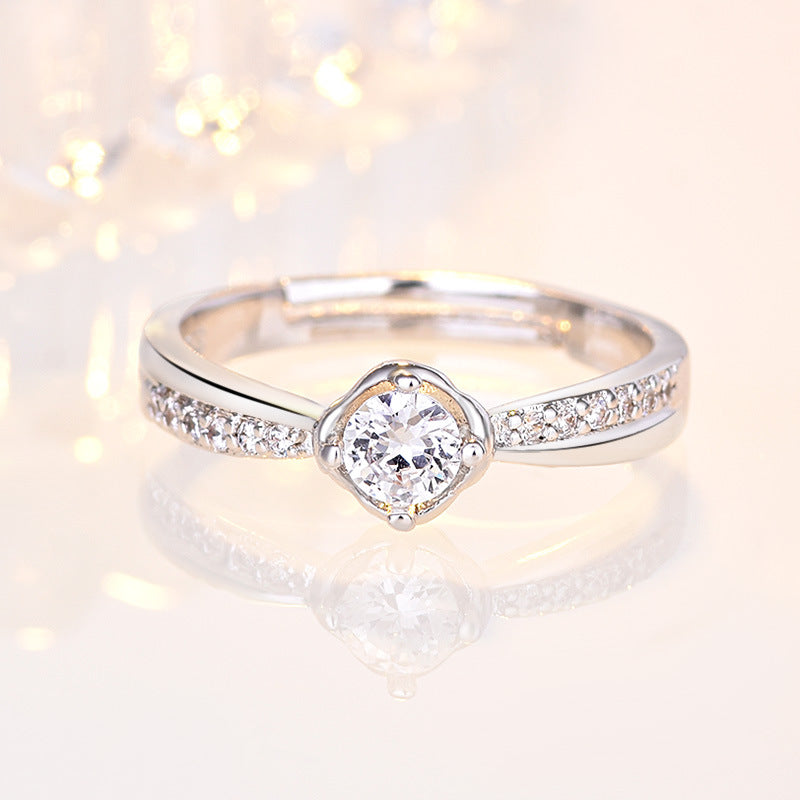 Damen Zarter und funkelnder Verlobungsring Shop Nory