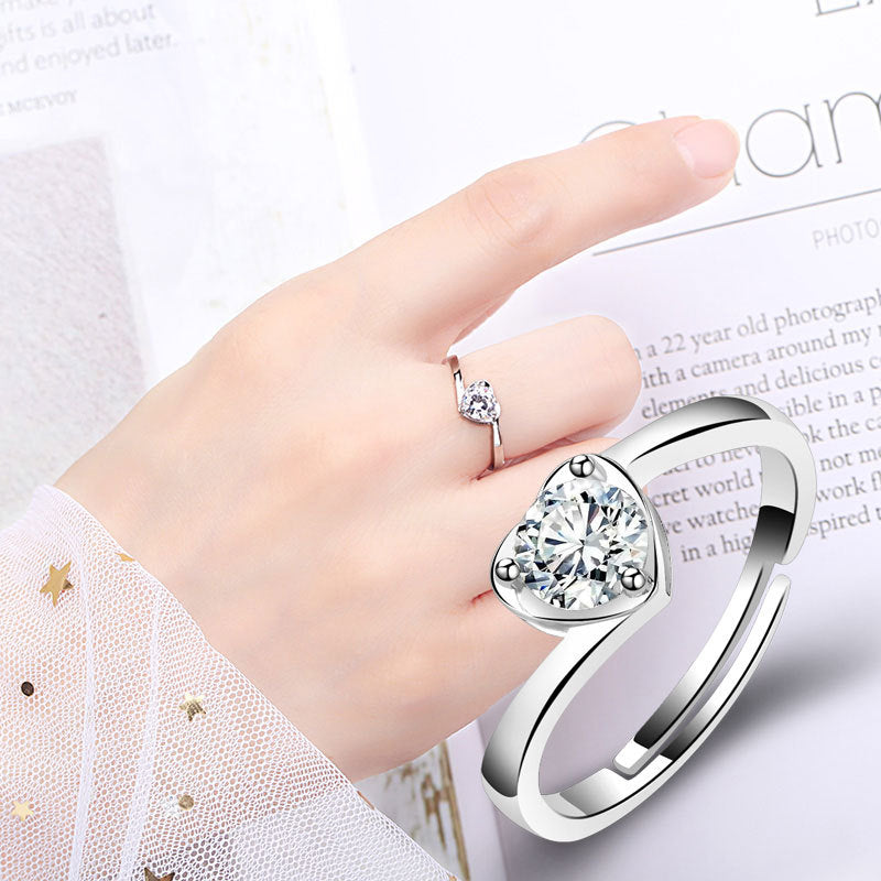 Damenring mit herzförmigem Zirkonia-Besatz Shop Nory