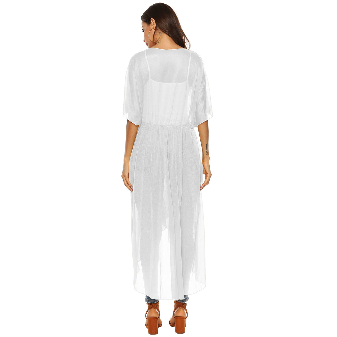 Damen eleganter, transparenter Strandkimono