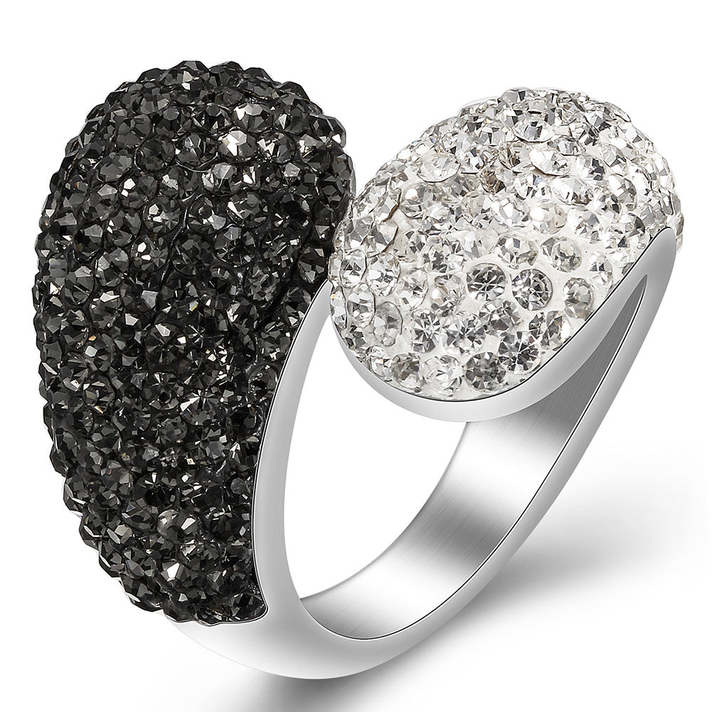 Damen Ring mit elegantem Crystal-Design Shop Nory