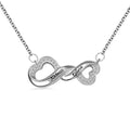 Personalisierte Infinity 925 Silber Gedrehter Herz Krawattenhalskette | Shop Nory