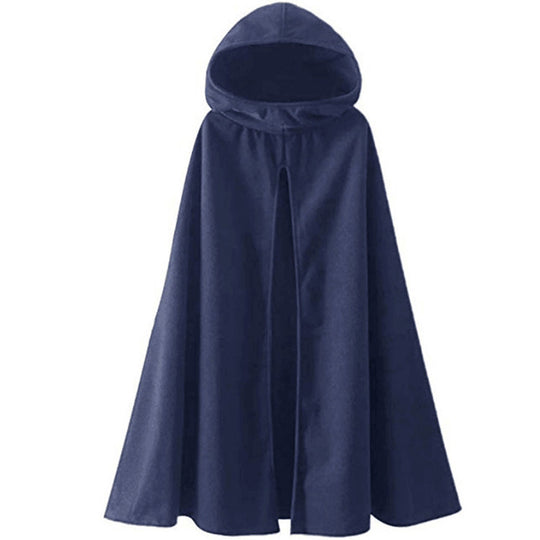 Damen Kapuzen-Umhang aus Fleece mit weitem A‑Linien‑Cape und Frontschlitz Shop Nory