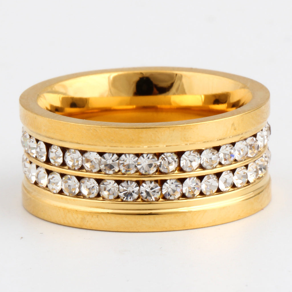 Damen Ring mit funkelnden Kristallen und eleganter Oberfläche Shop Nory