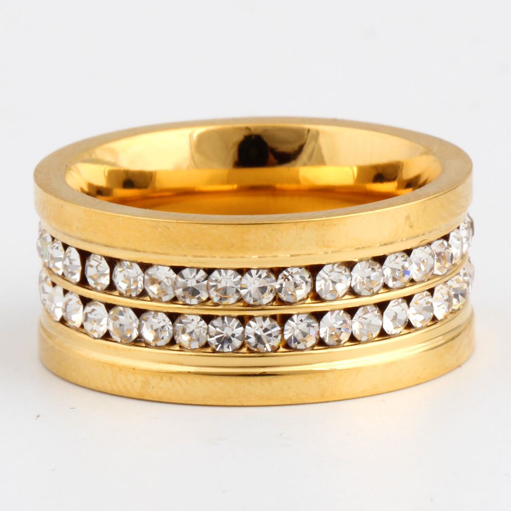 Damen Ring mit funkelnden Kristallen und eleganter Oberfläche Shop Nory