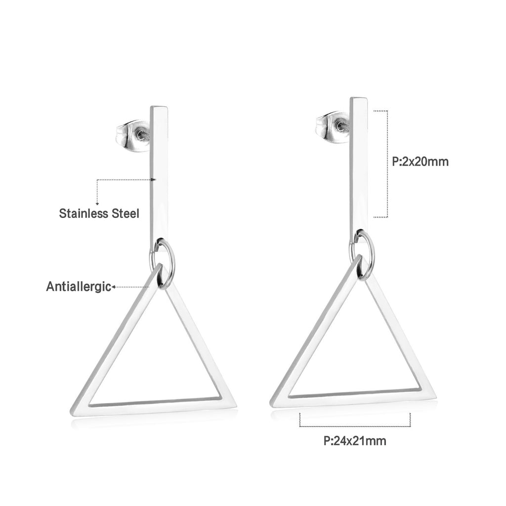 Damen Hängende Ohrringe aus hochwertigem Edelstahl mit eleganter ovaler Form Shop Nory