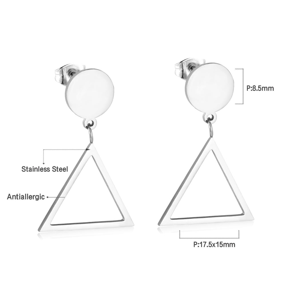 Damen Hängende Ohrringe aus hochwertigem Edelstahl mit eleganter ovaler Form Shop Nory