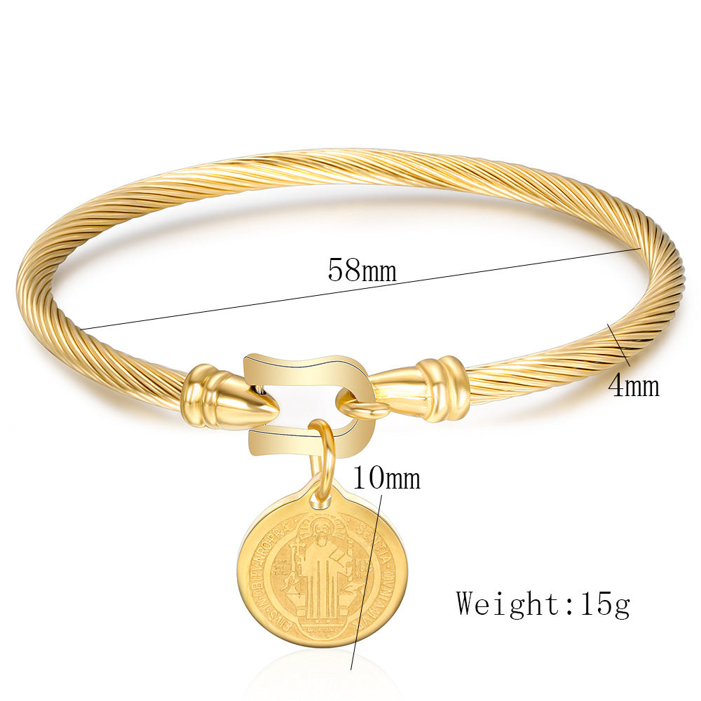 Damen Armband mit stilvollem Anhänger und korrosionsbeständigem Edelstahl Shop Nory