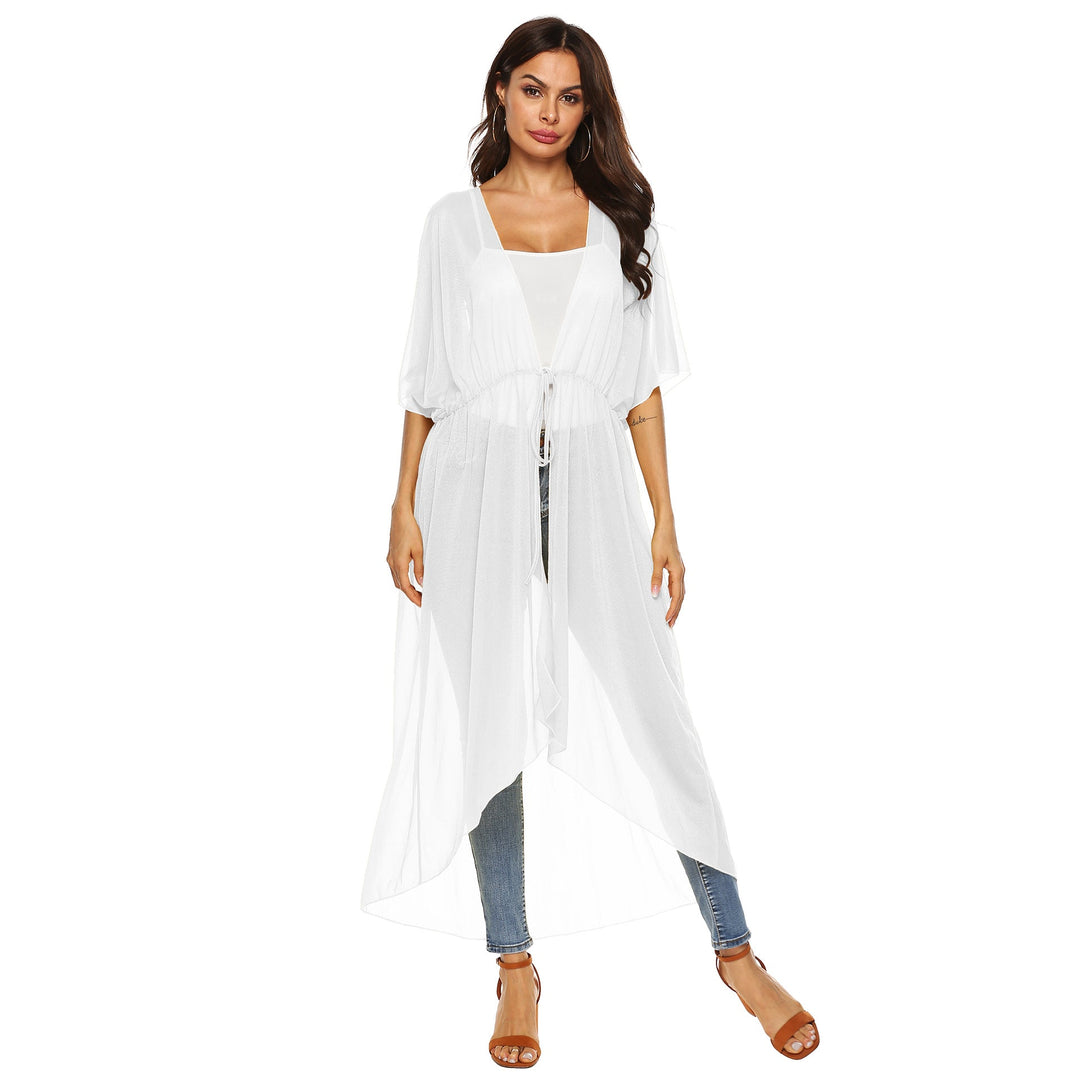 Damen eleganter, transparenter Strandkimono
