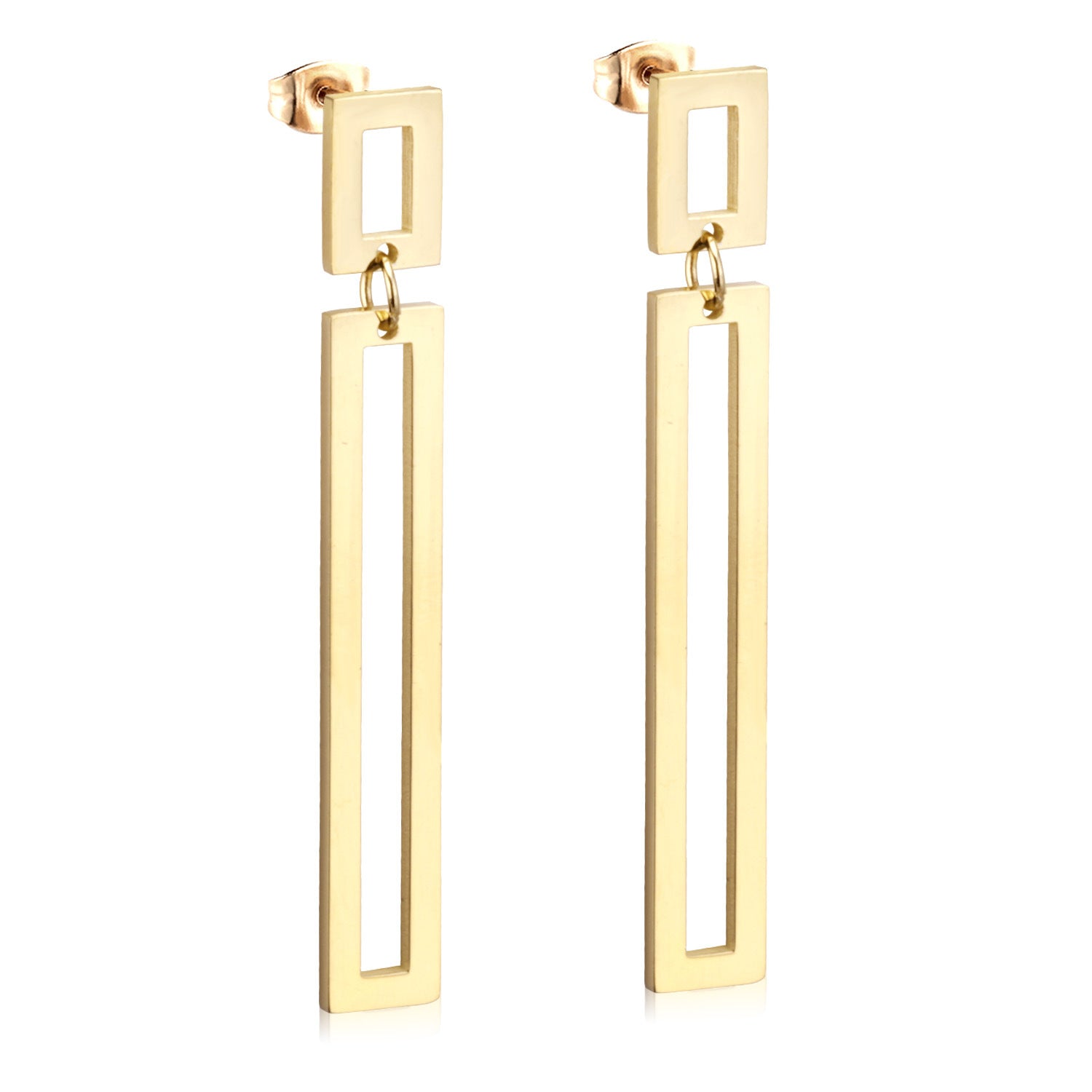 Damen Hängende Ohrringe aus hochwertigem Edelstahl mit eleganter ovaler Form Shop Nory
