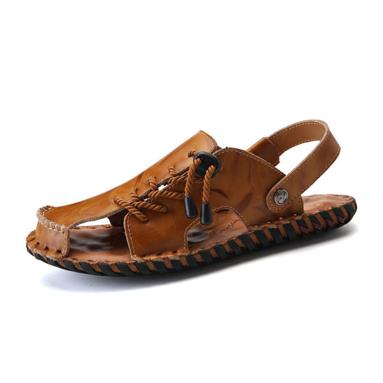 Herren Leder-Sandalen mit robustem Schnellschnürsystem