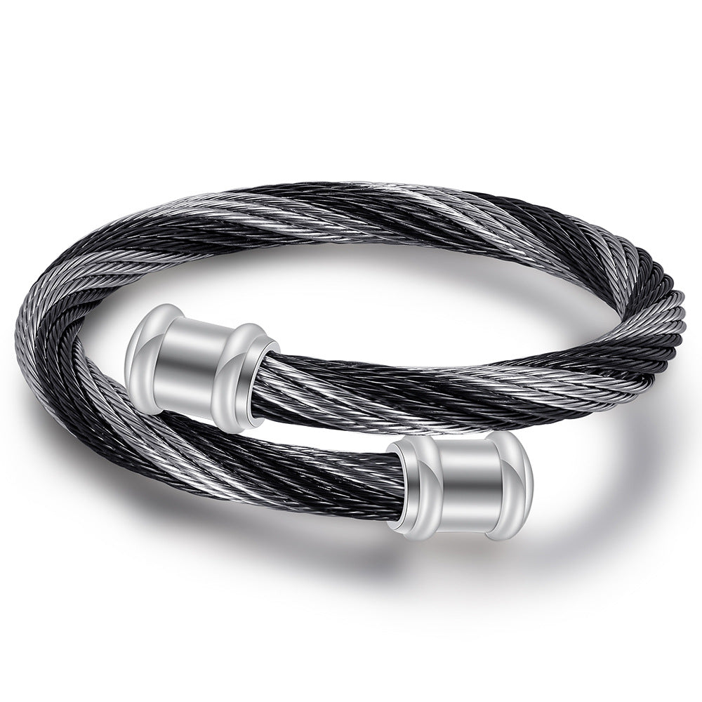 Damen Edelstahlarmband mit modernem Drahtdesign und stilvollen Akzenten Shop Nory