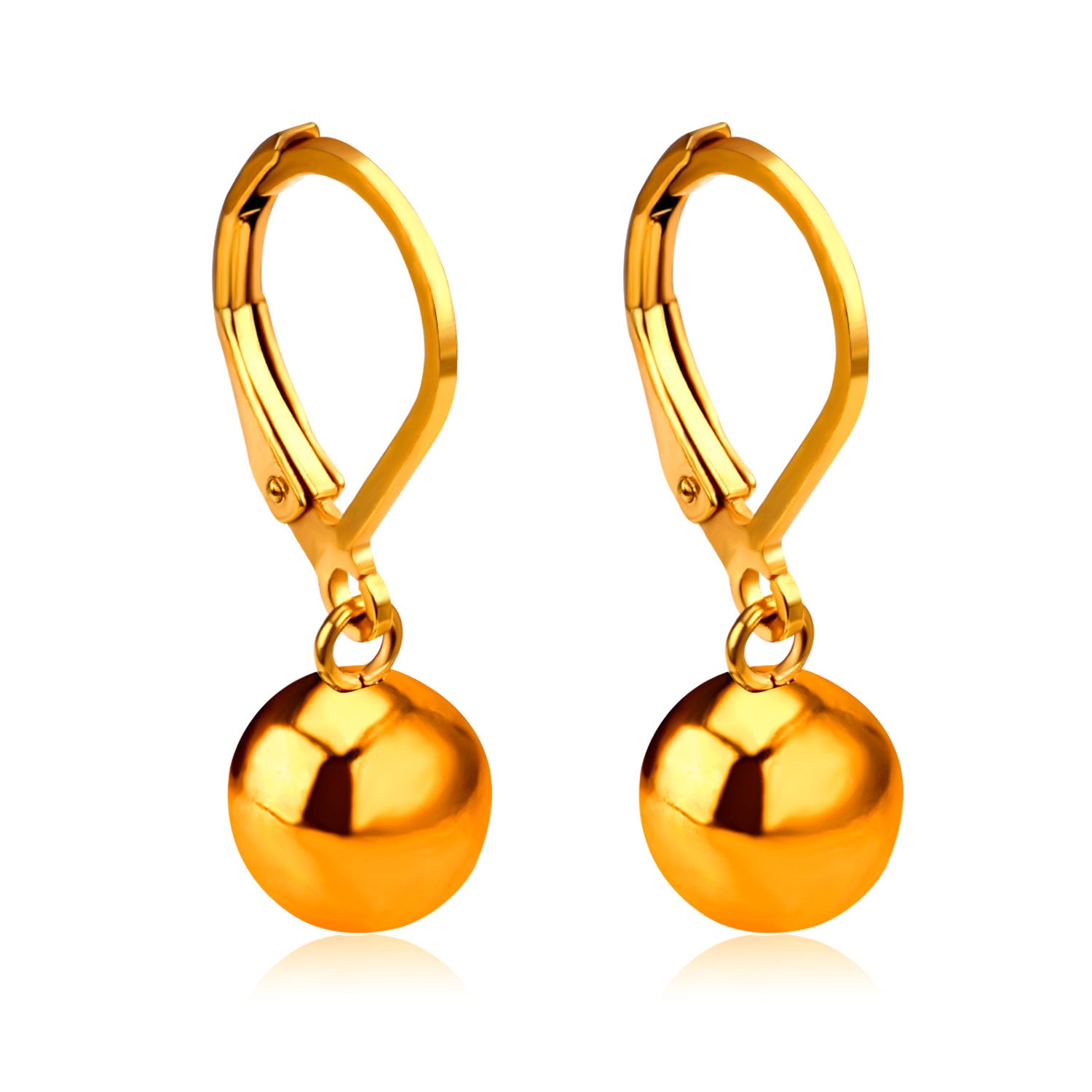 Damen Ohrhänger mit elegantem, poliertem Kugeldesign Shop Nory