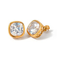 Ohrringe "Diana" mit Zirkoniastein in Edelstahl - 18k vergoldet | Shop Nory