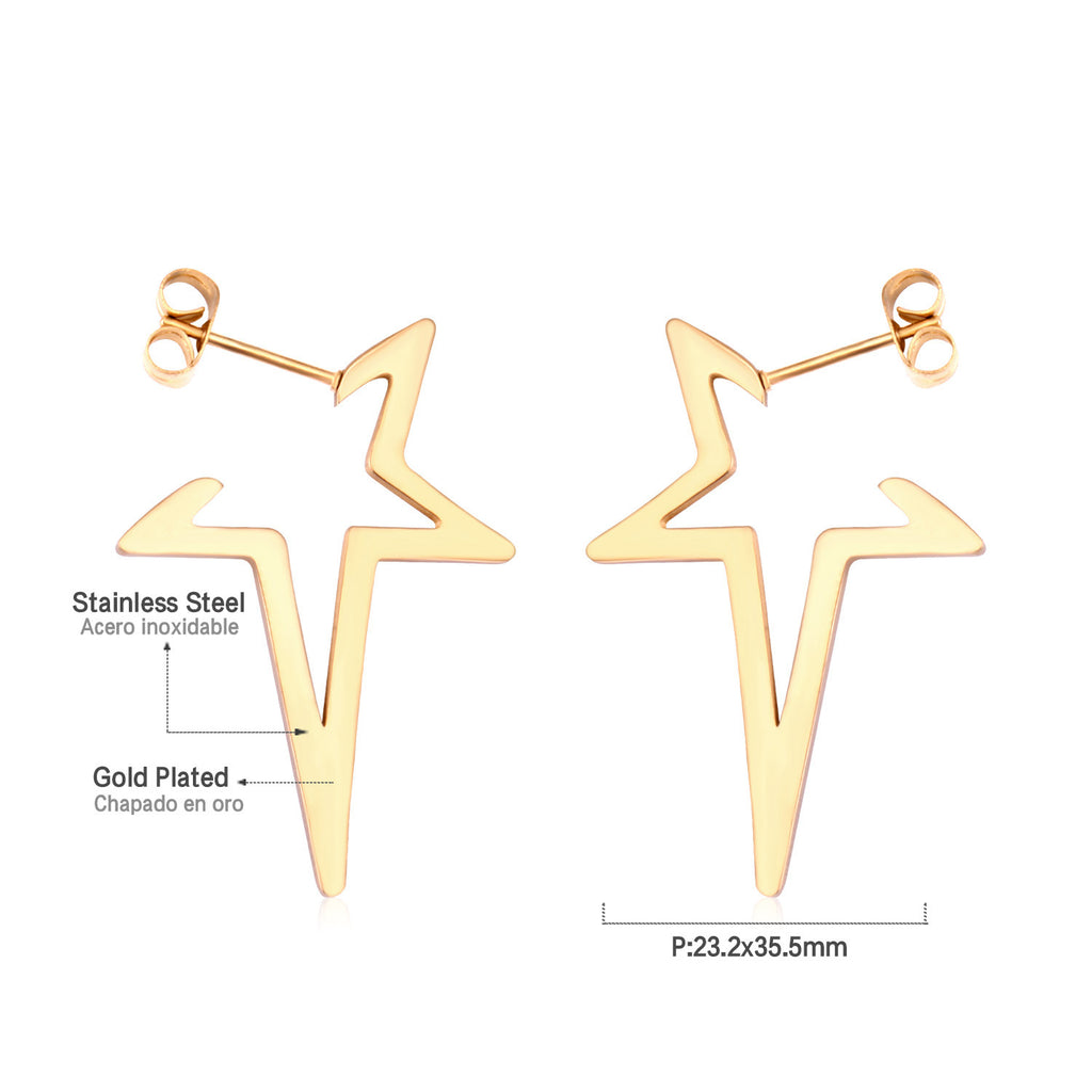 Damen Hängende Ohrringe aus hochwertigem Edelstahl mit eleganter ovaler Form Shop Nory