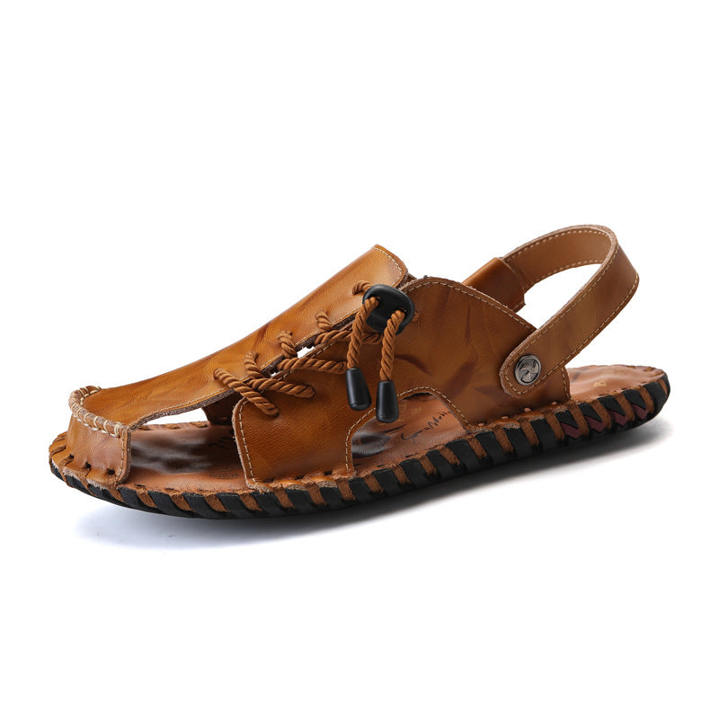 Herren Leder-Sandalen mit robustem Schnellschnürsystem