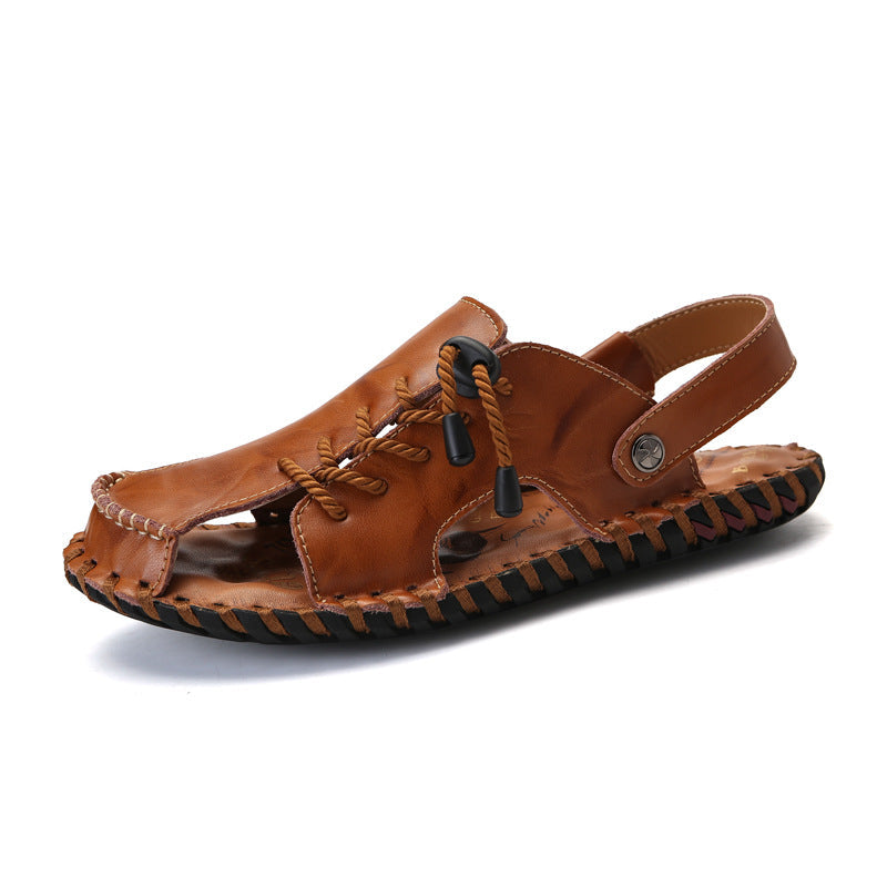 Herren Leder-Sandalen mit robustem Schnellschnürsystem