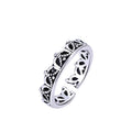 Damen Offener Ring mit kunstvollem Blumendesign aus hochwertigem Edelstahl Shop Nory