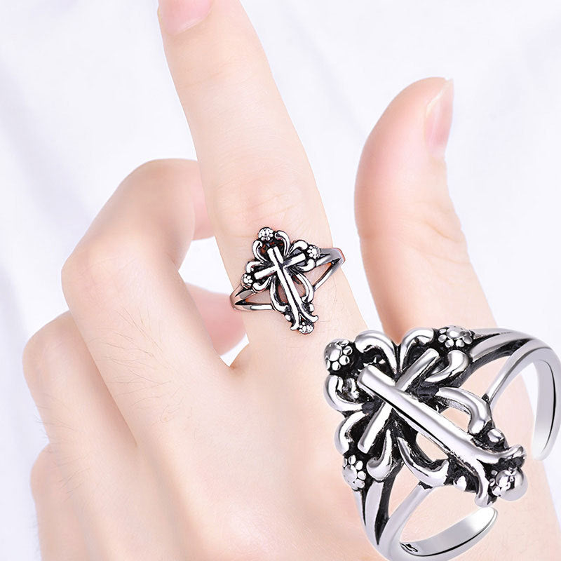Damenring mit kunstvollem floralem Design und verstellbarem Stil Shop Nory