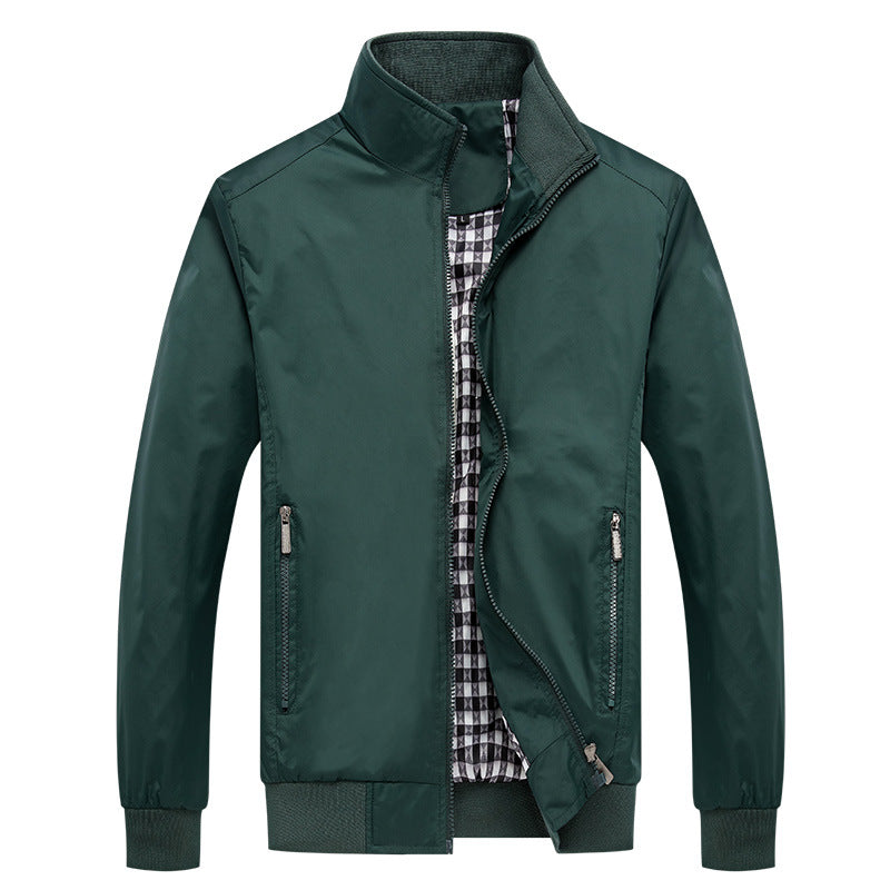 Herren Kurzblouson mit Stehkragen, Karo-Innenfutter und Rippenbündchen Shop Nory