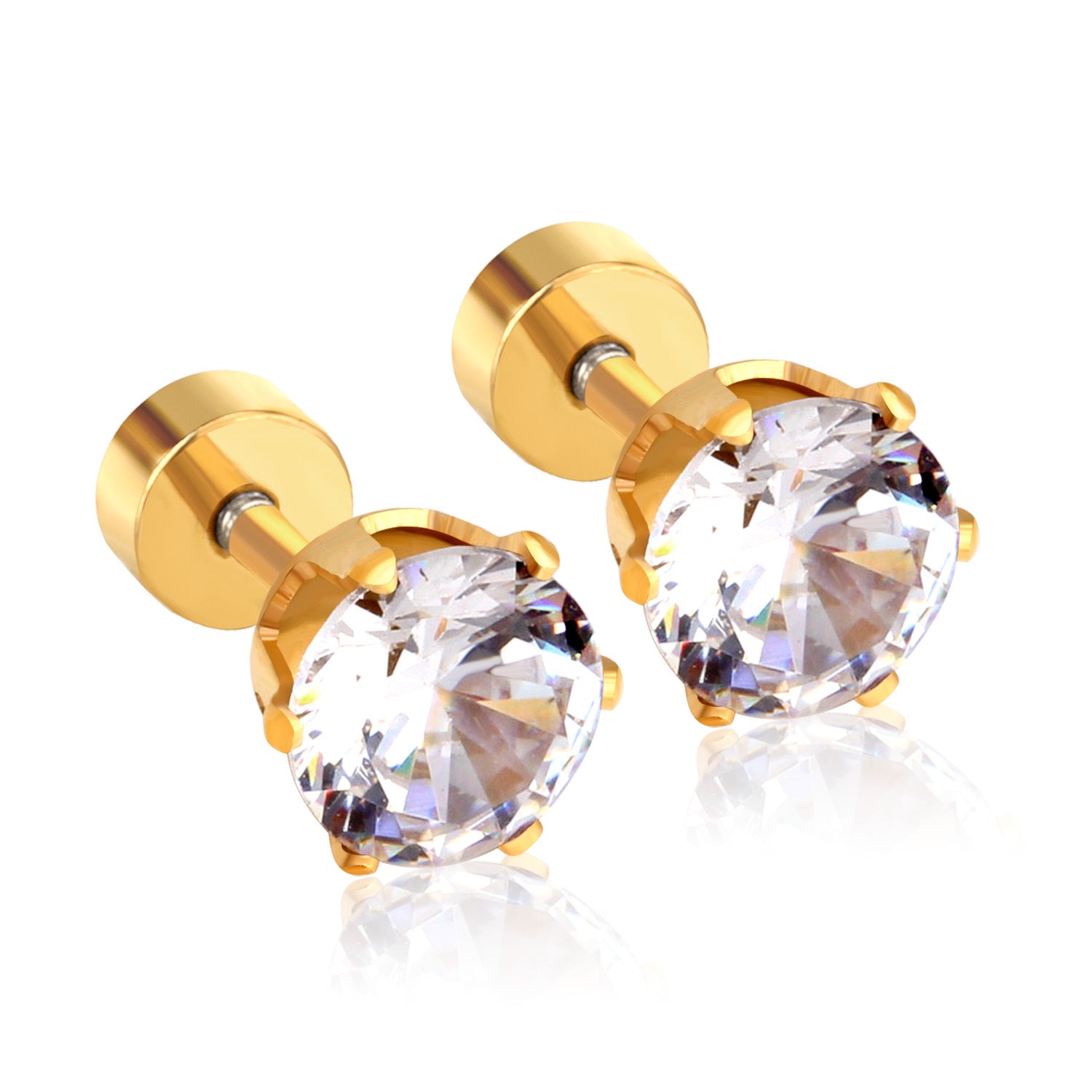 Damen Ohrstecker mit funkelndem Kristall und hochwertigem Edelstahl Shop Nory