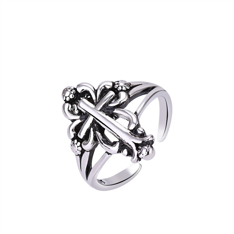Damenring mit kunstvollem floralem Design und verstellbarem Stil Shop Nory