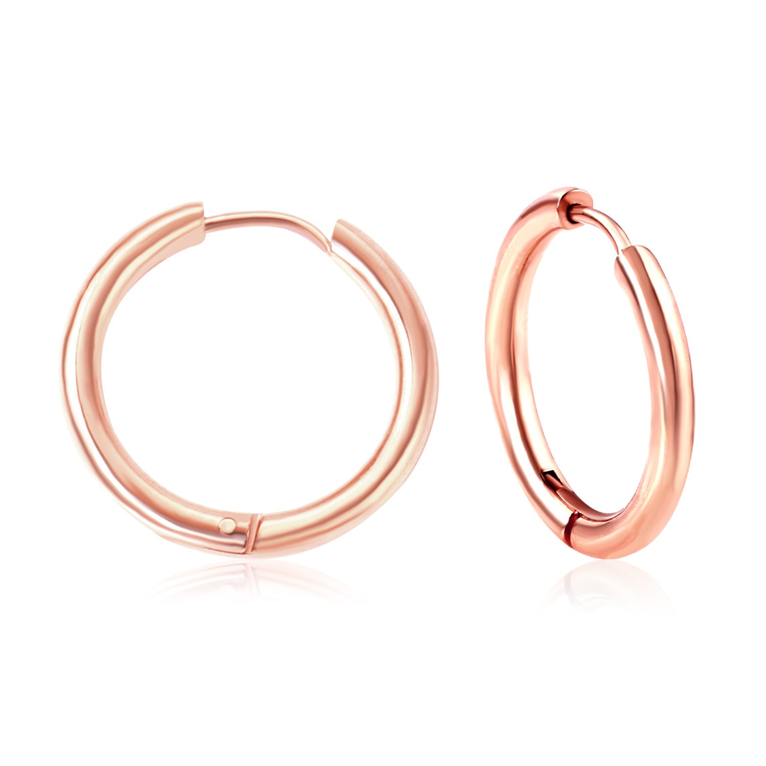 Damen Hängende Ohrringe aus hochwertigem Edelstahl mit rosé goldplattierter Oberfläche Shop Nory