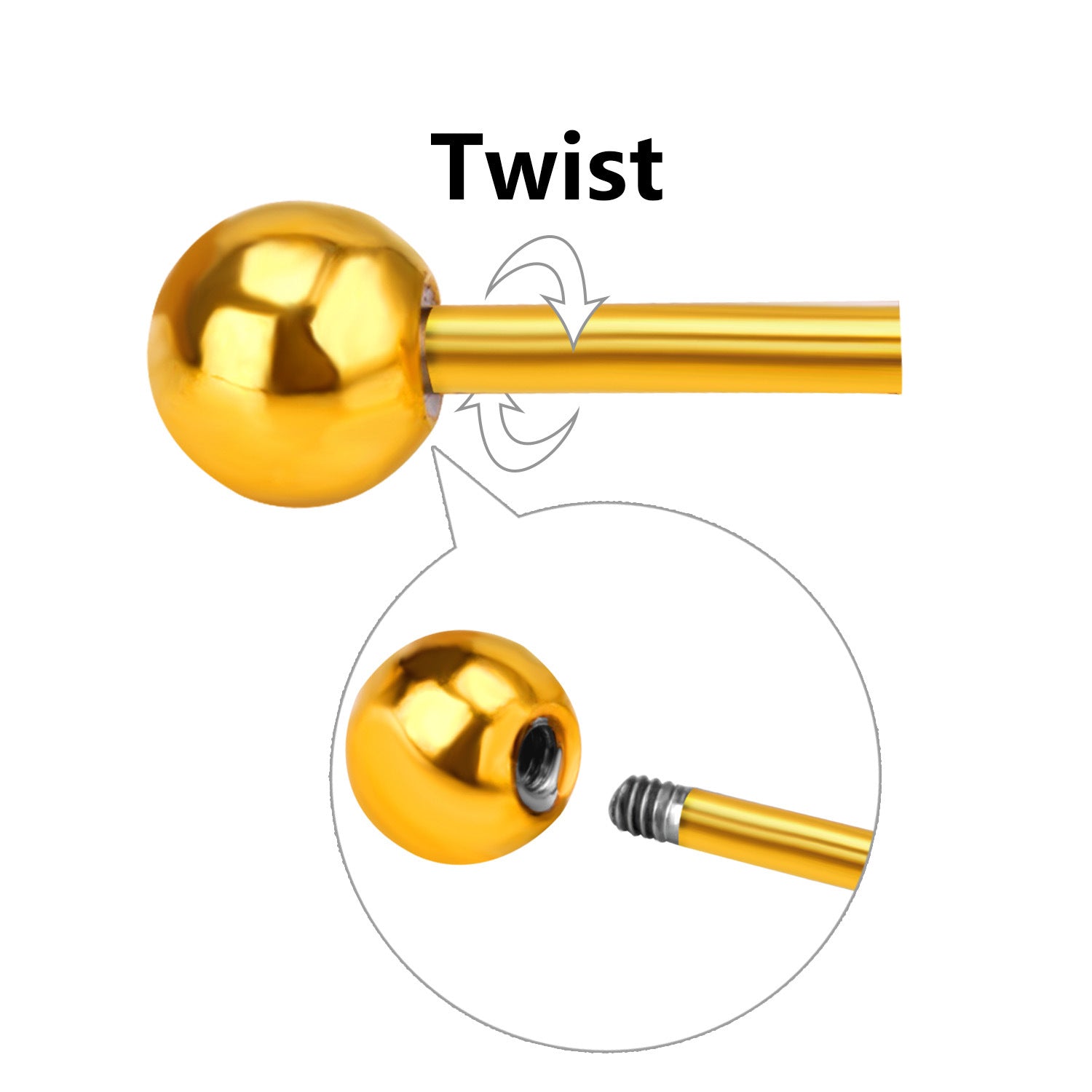 Damen Bauchnabelpiercing aus hochwertigem Edelstahl mit elegantem Goldüberzug Shop Nory
