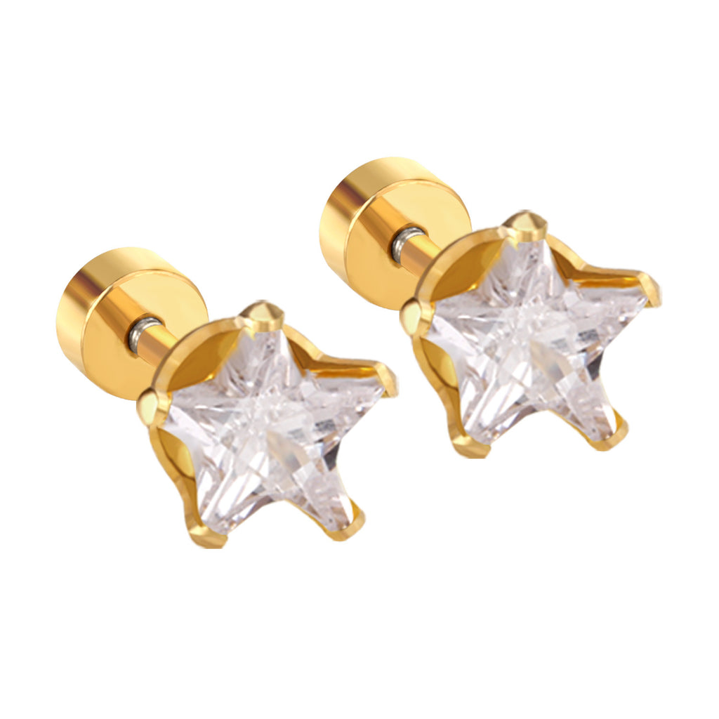 Damen Ohrstecker mit funkelndem Sternenmotiv aus hochwertigem Edelstahl Shop Nory